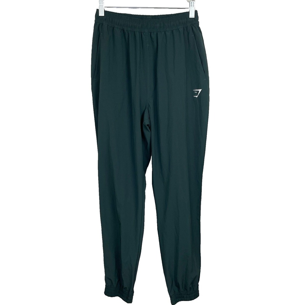 Gymshark Joggers Pants Womens Small Green Windbreakers Sweats Training Track